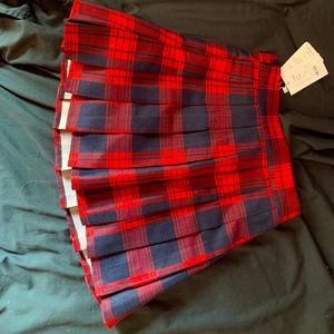 Plaid schoolgirl skirt